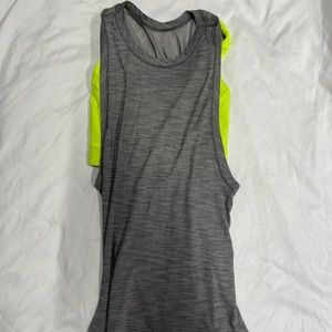 lululemon tank top with lime green sports bra